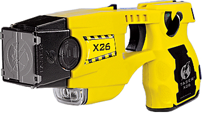Yellow TASER X26 with Silver Cartridge